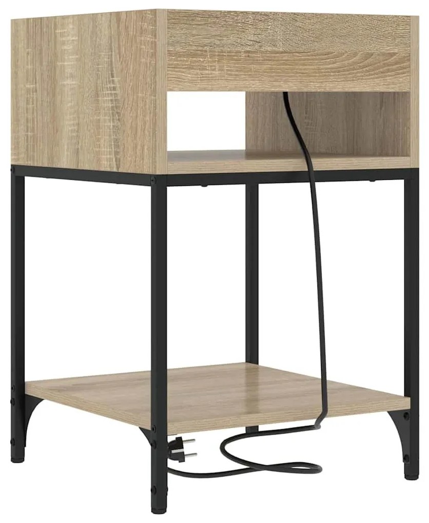 Éjjeli Szekrények 2 pcs sonoma tölgy 40 x 40 x 61 cm Faanyag