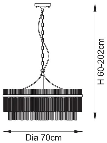 Endon 112574 - Láncos csillár MARIETTA GRAND 7xE14/7W/230V sárgaréz/átlátszó