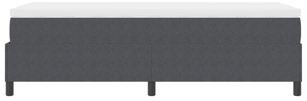 Boxspring Ágy Matraccal Sötét Szürke 100 x 200 cm Kordbársony