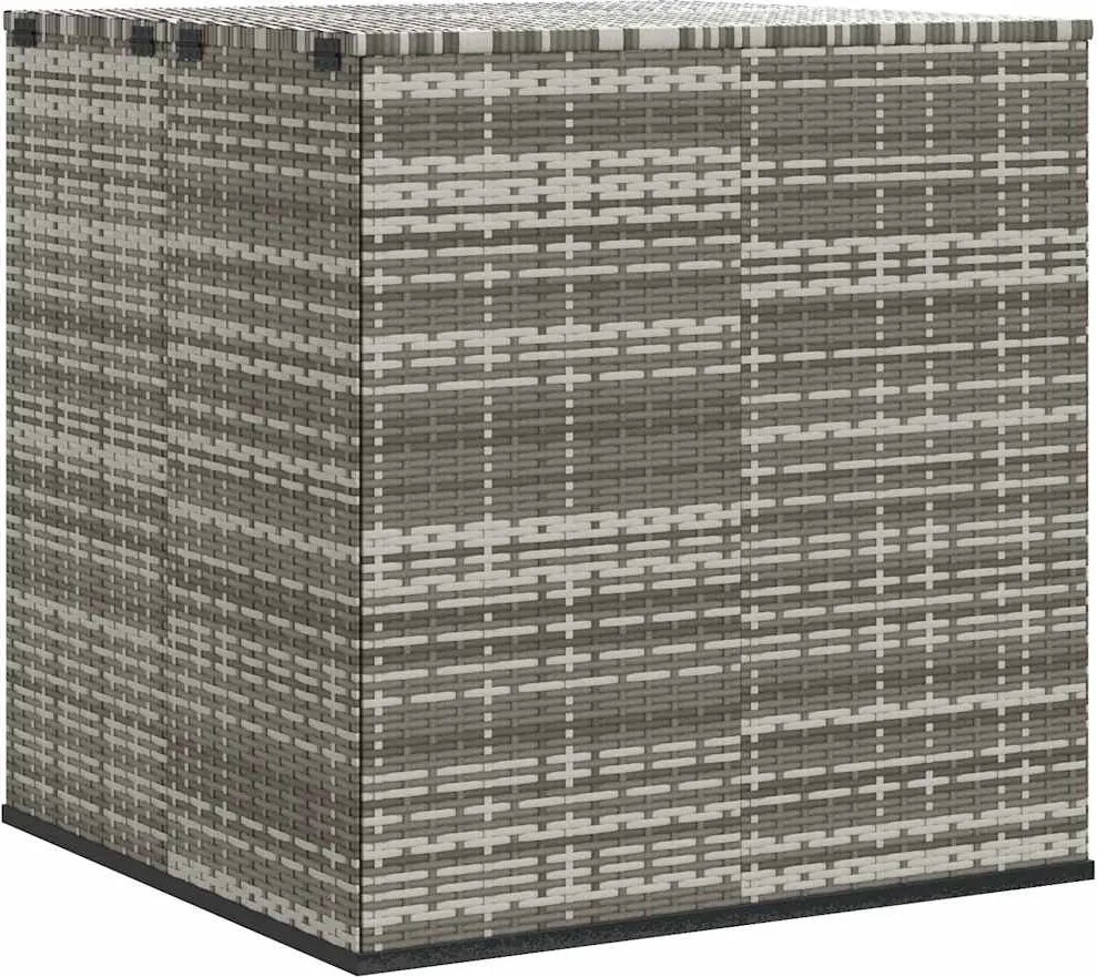 vidaXL szürke polyrattan kerti párnatartó doboz 100 x 97,5 x 104 cm