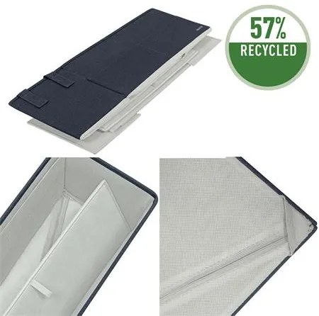 Hordozótáska, 3 rekeszes, LEITZ Fabric Hot Desking, sötétszürke (E64440089)