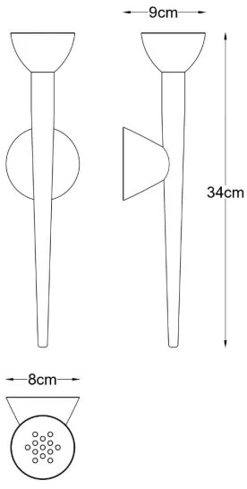 Zuma Line W0603-01A-F7B1 - LED fali lámpatest BOSTON LED/5W/230V arany