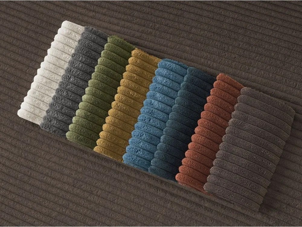 Barna kordbársony kanapé 242 cm Giorgia – Bobochic Paris