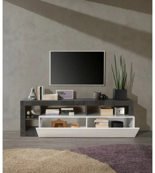 TV-állvány LENOR fehér/antracit