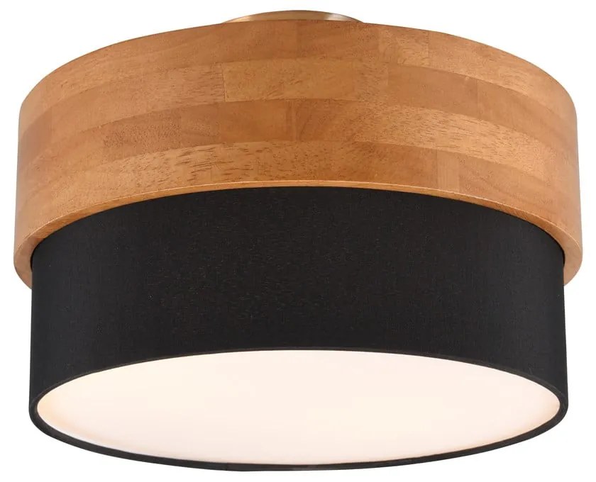 Fekete-natúr színű mennyezeti lámpa textil búrával Seasons – Trio