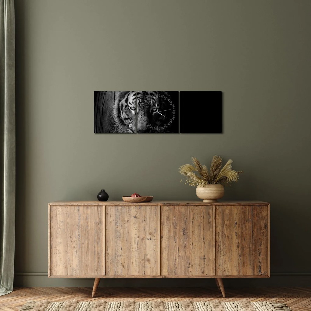Egy vadtigris képe (órával) (90x30 cm)