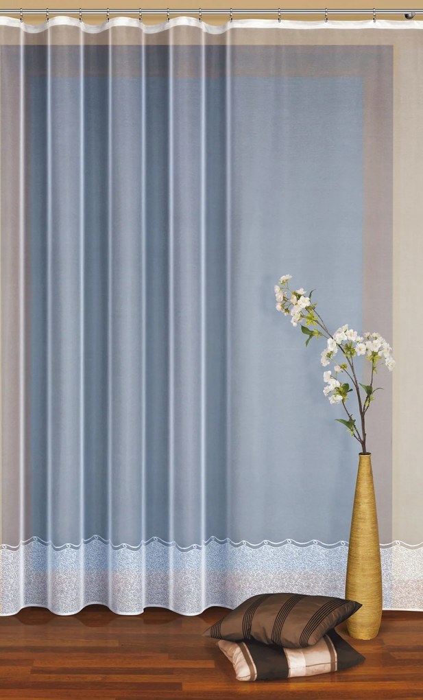 Mg Függöny jacquard 31697 Fehér 400x180cm készre varrt M