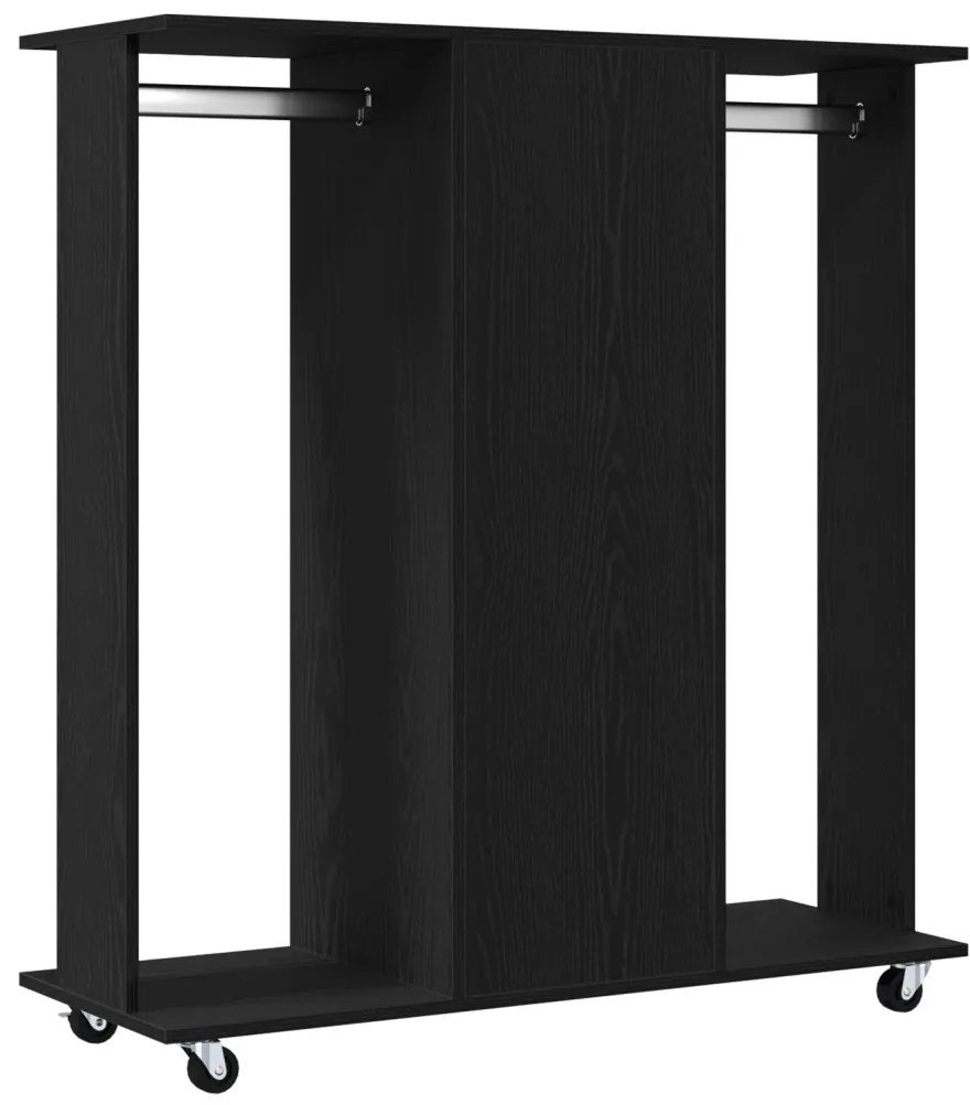 Gardrób Kerekekkel Fekete Tölgy 102x38x110 cm Mérnöki Fa