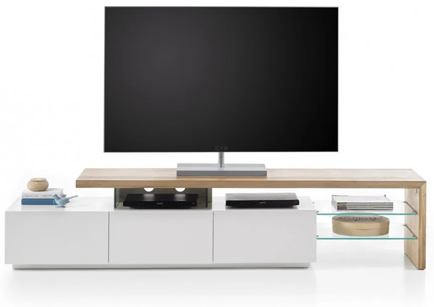 ALIMOS I TÖLGY-FEHÉR TV Szekrény 204 cm