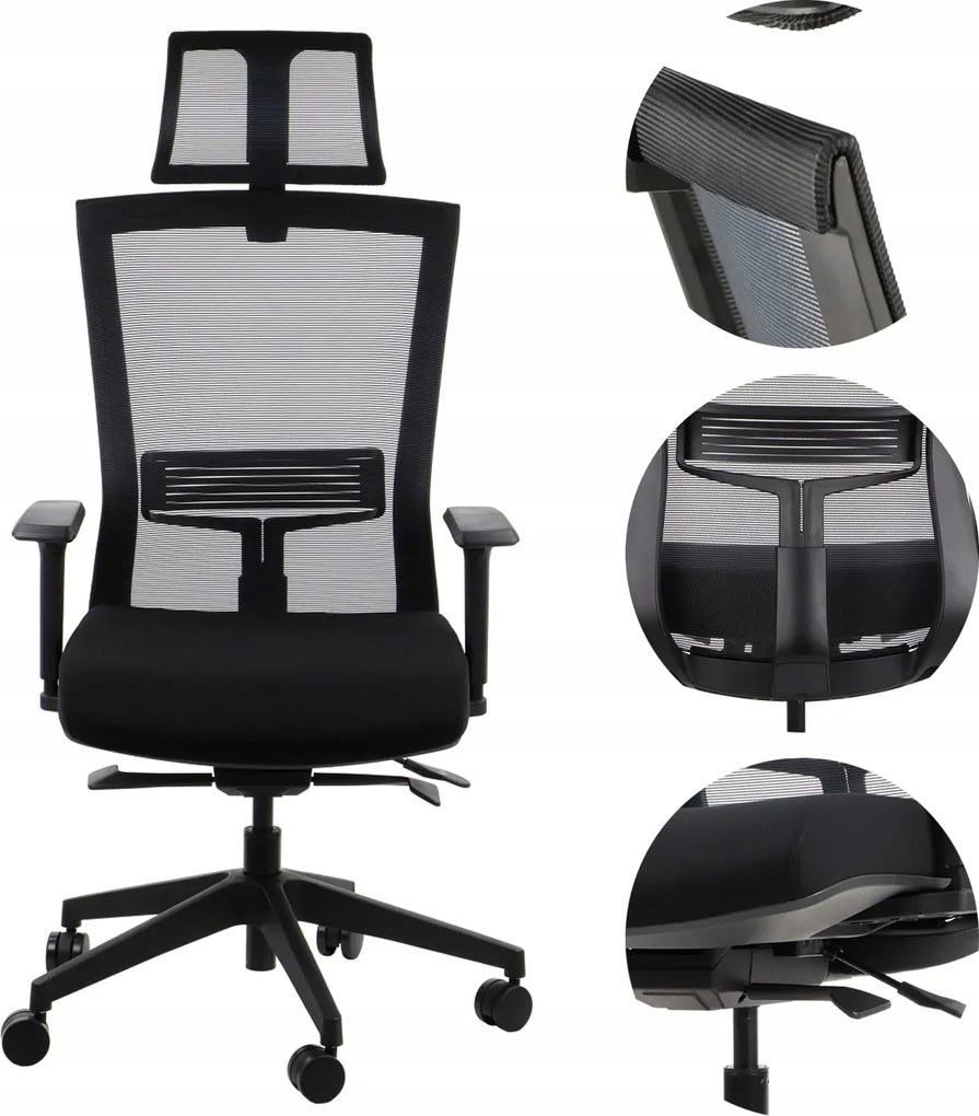 Hope Irodai Szék, Fekete, Önsúlyozó, Megfelel A Mrips Rendeletnek