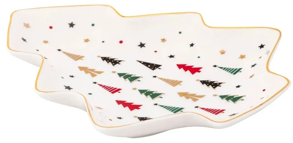 Altom Modern Tree porcelán tányér, 25 x 21 cm