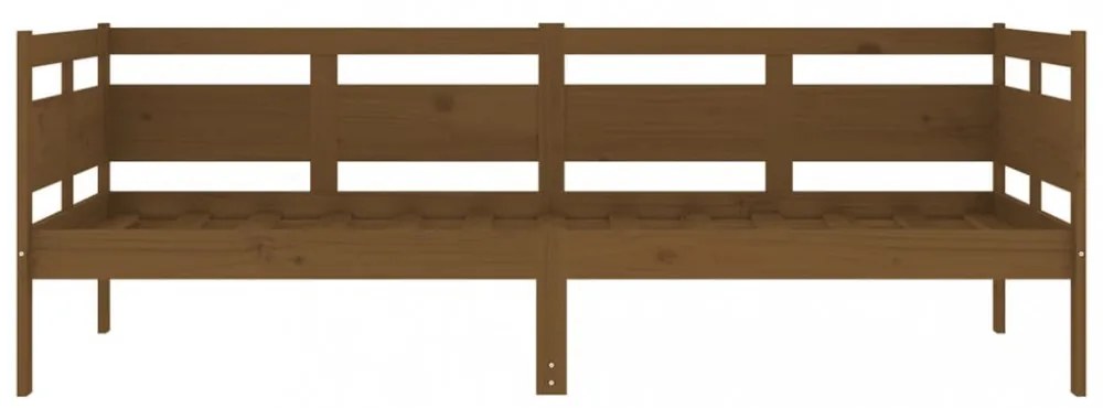 mézbarna tömör fenyőfa kanapéágy 90 x 190 cm