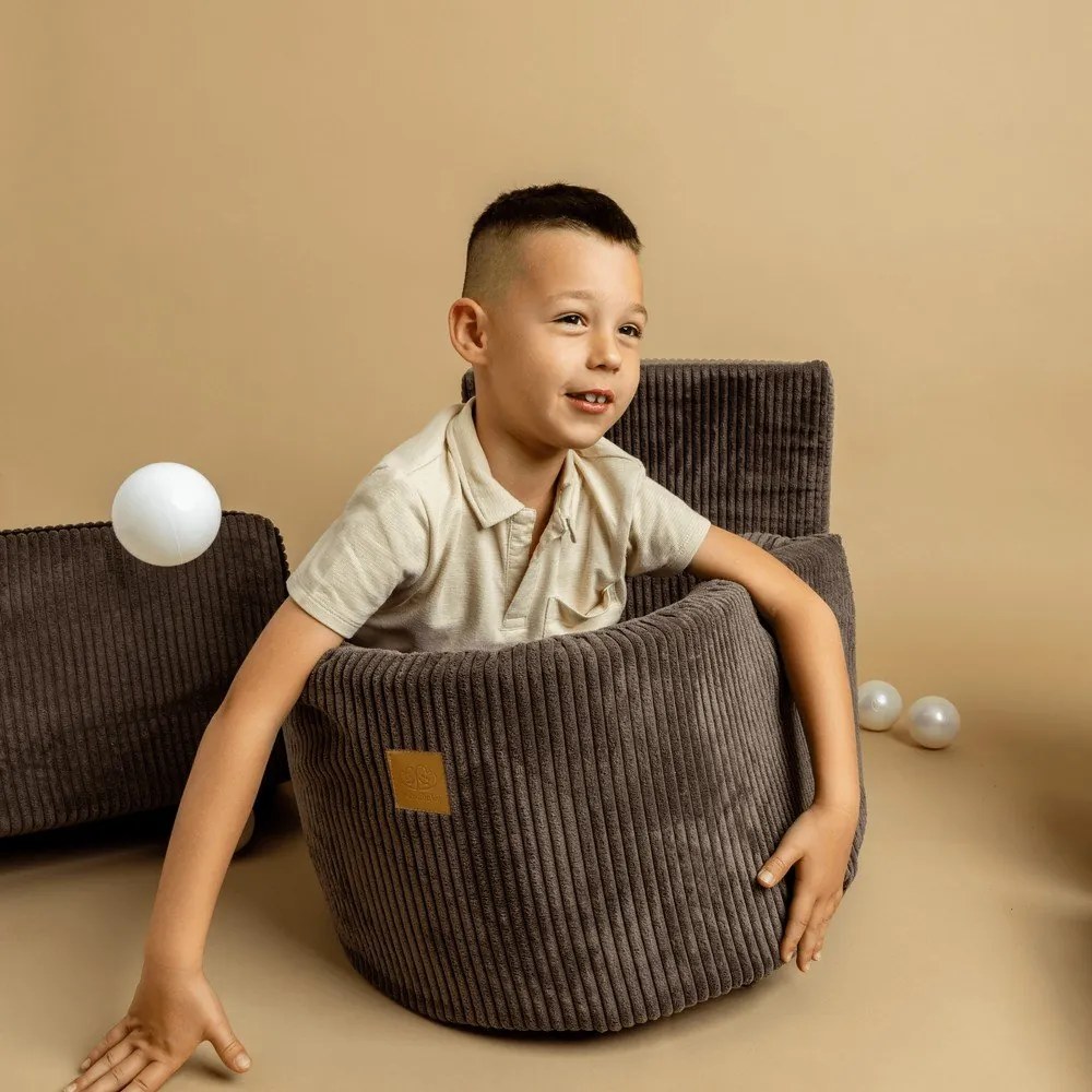 Khaki kordbársony habszivacs játszótér 5 db-os magasság 30 cm 250x45 cm Montessori – Meowbaby