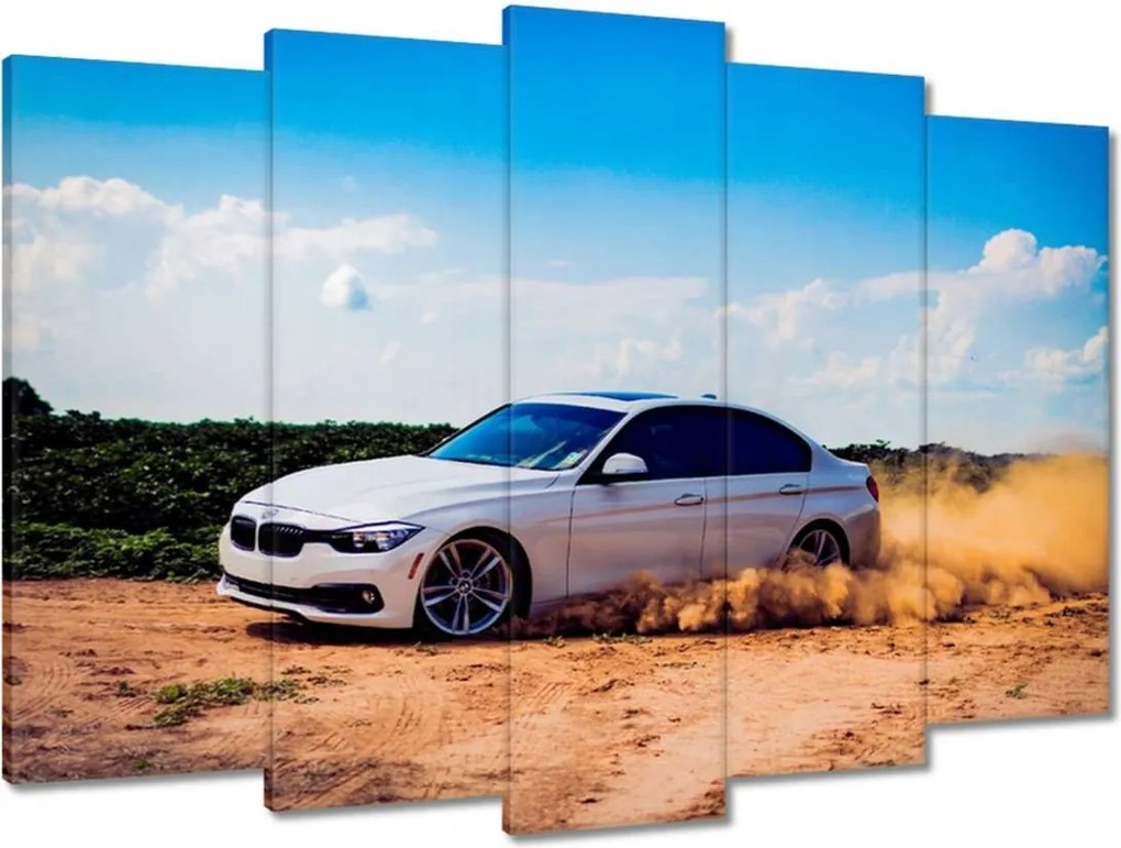 Vászonkép 70x50 Bmw Drift a homokban