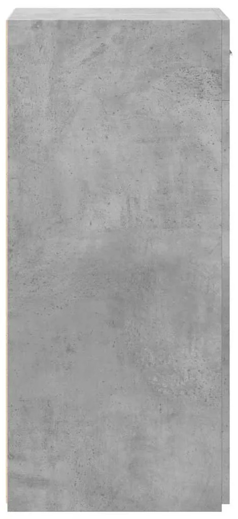 betonszürke szerelt fa tálalószekrény 45 x 42,5 x 93 cm