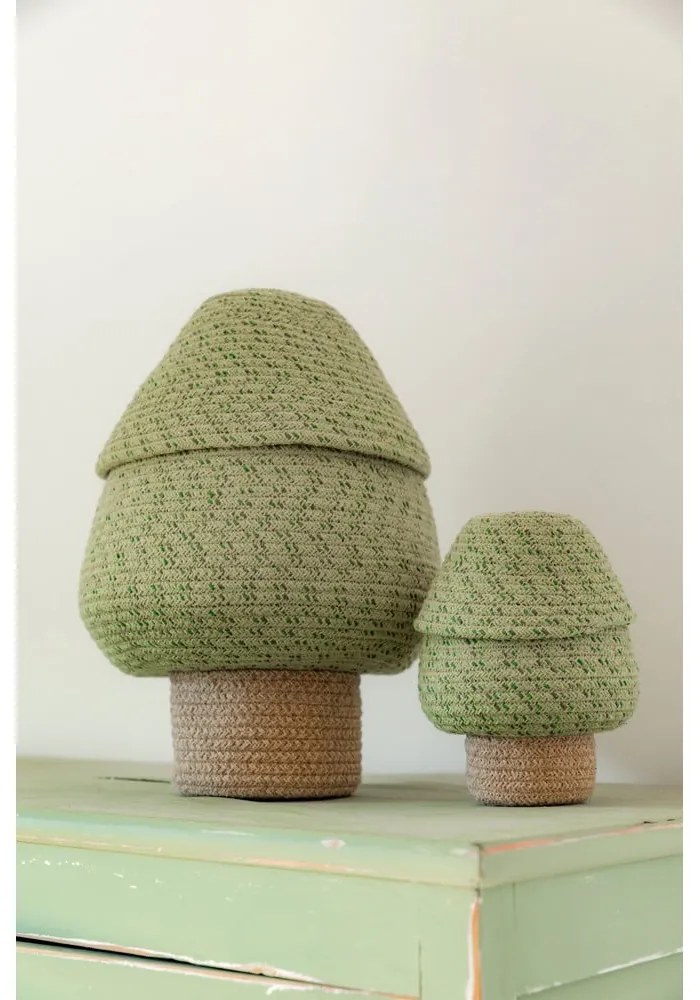 Zöld textil játéktároló kosár ø 25x36 cm Big Tree – Lorena Canals