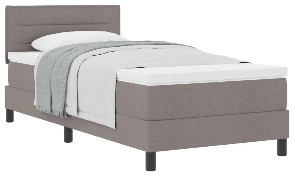 Boxspring ágy matraccal matracmal Tópszínű 80 x 200 cm szövet