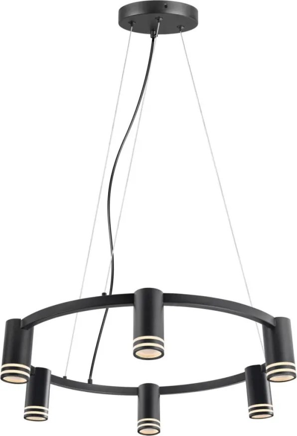 POLUX 327574 ROMA Modern Led Függesztett Lámpa Fekete GU10 IP20