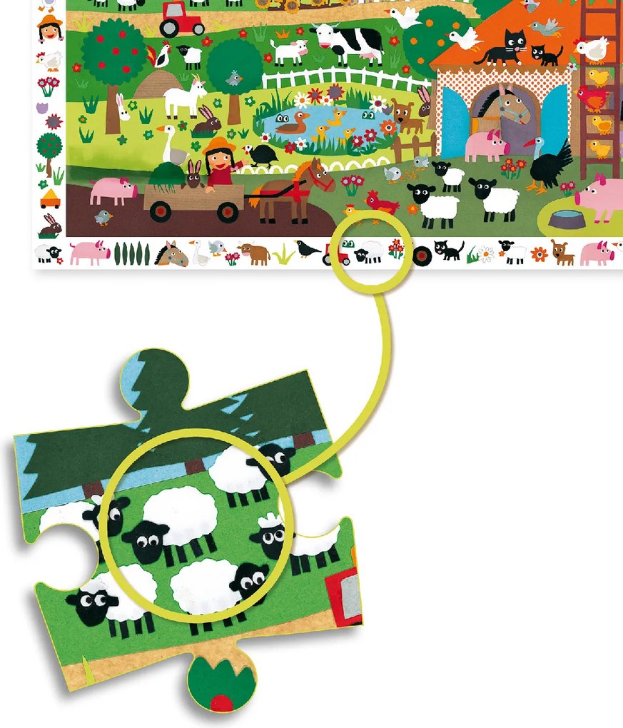 Megfigyeltető puzzle - A farm, 35 db-os - The farm