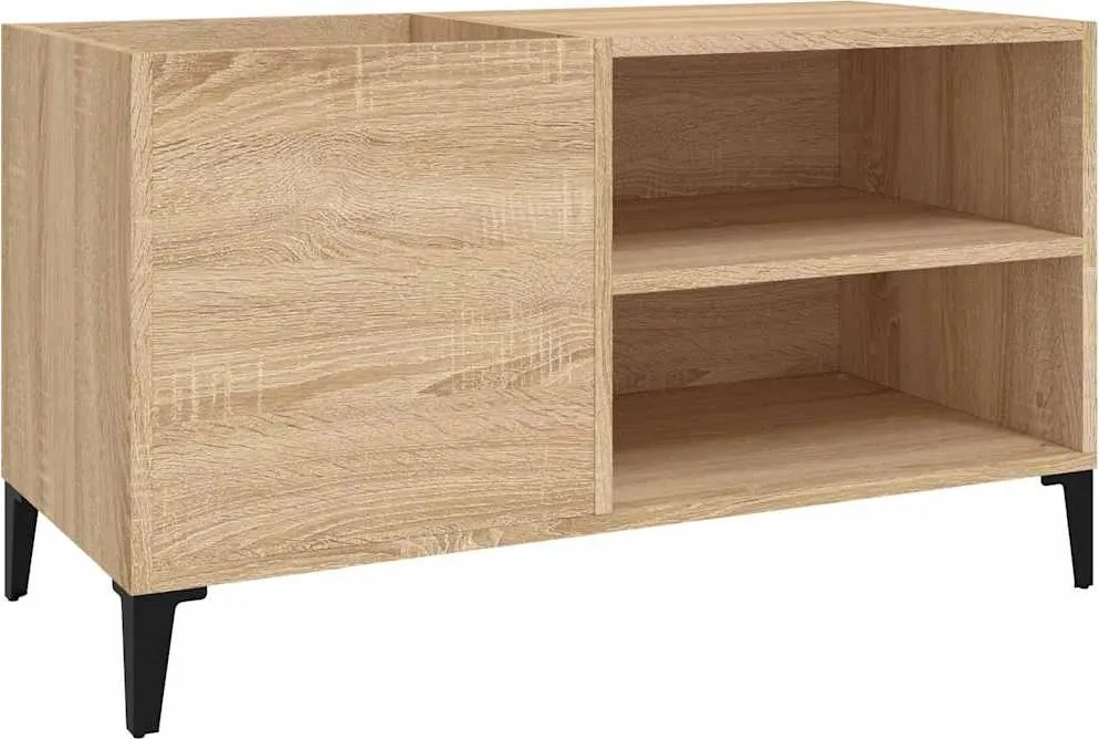 vidaXL sonoma tölgy színű szerelt fa hanglemezszekrény 84,5x38x48 cm