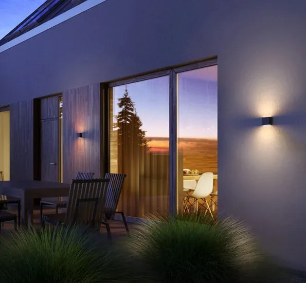 RENDL CHOIX 114 fali lámpa antracitszürke 230V LED 2x3W IP54 3000K