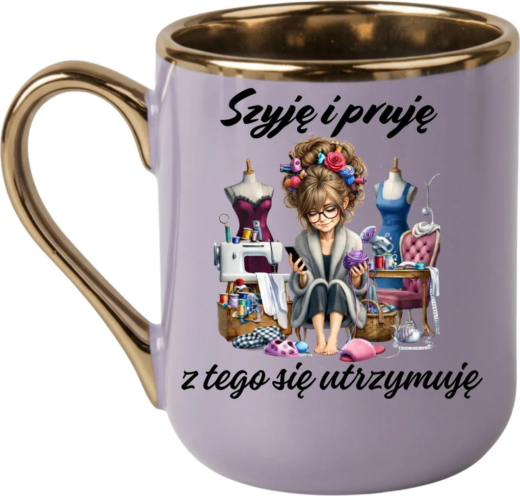 Elegáns bögre Nyakba akasztható, barna 330 Lila