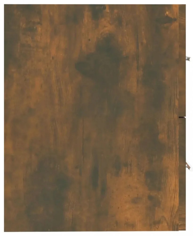 füstös tölgy színű szerelt fa mosdószekrény 60 x 38,5 x 48 cm