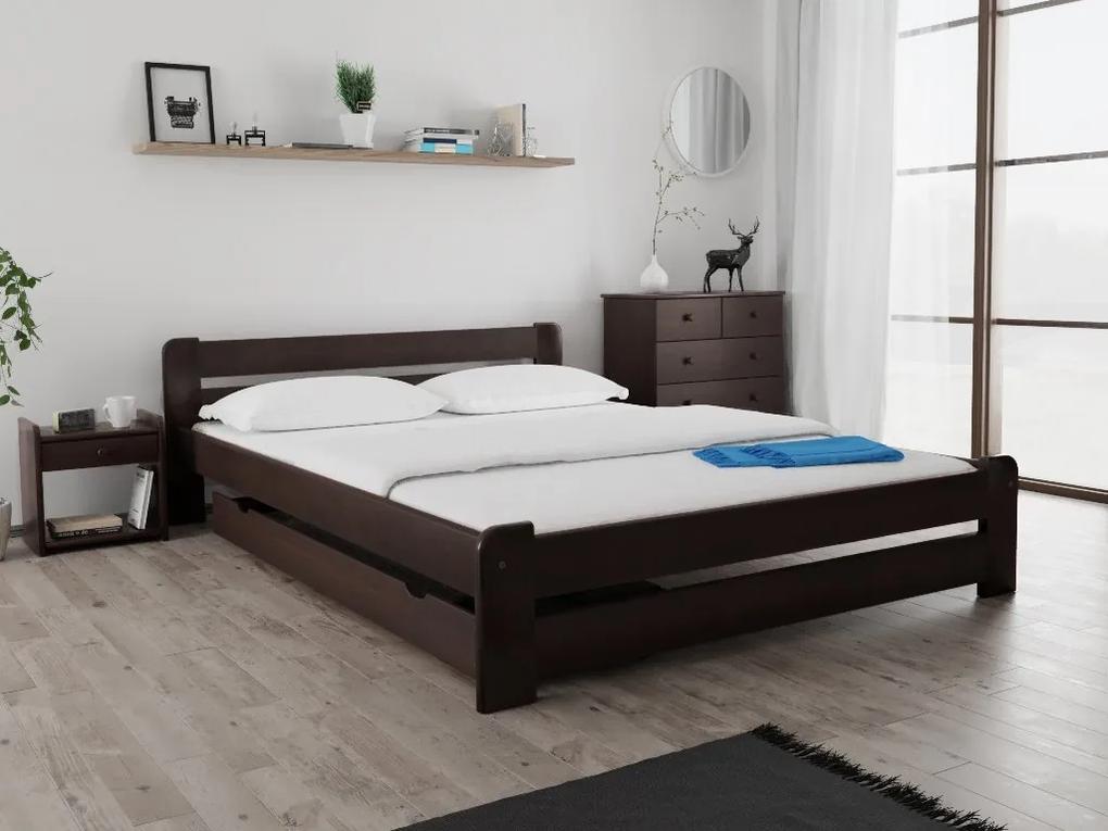 Laura ágy 160x200 cm, diófa Ágyrács: Lamellás ágyrács, Matrac: Deluxe 10 cm matrac