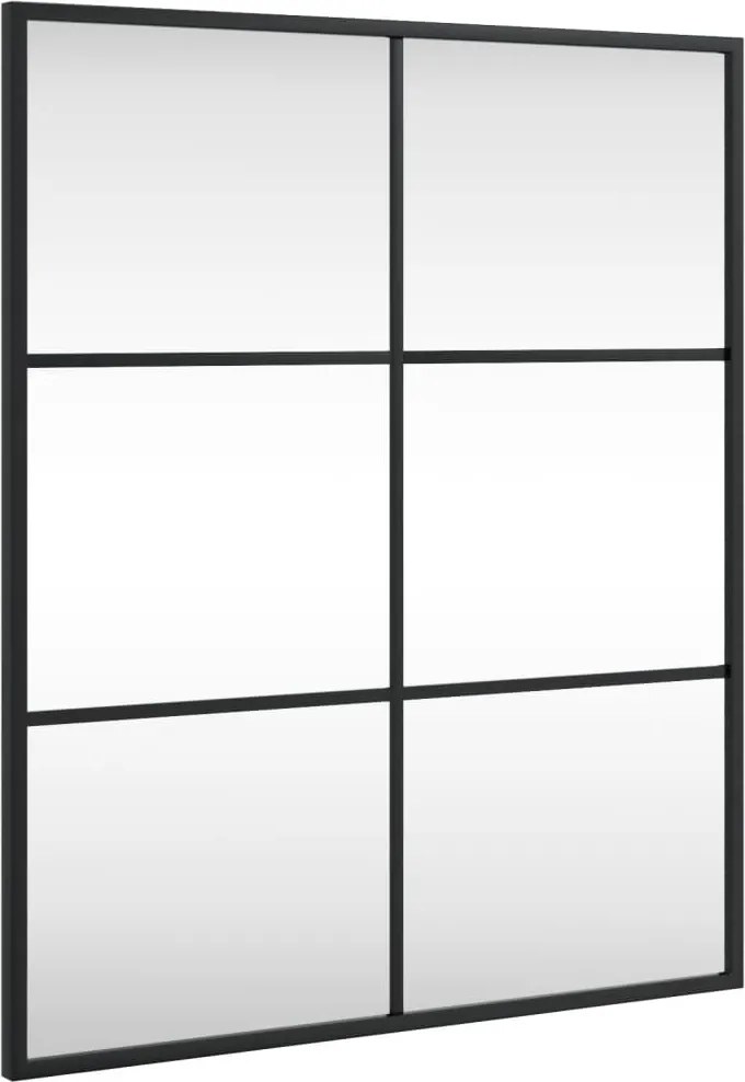 vidaXL fekete téglalap alakú vas fali tükör 50 x 60 cm