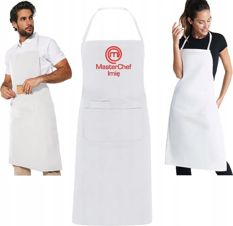 MasterChef kötény konyhai kötény hímzéssel Master chef saját név hímzés