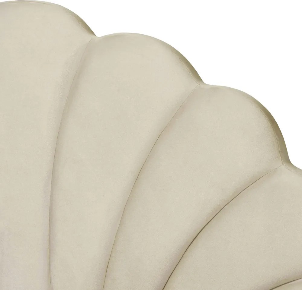 Ágy ágyráccsal, 160x200, bézs Velvet szövet, ISADORA