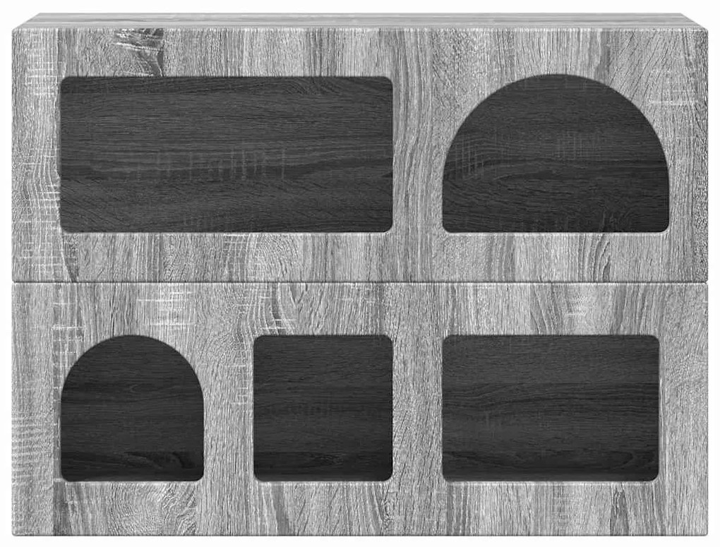 Széf Szürke Sonoma 80,5 x 35 x 59 cm Faanyag