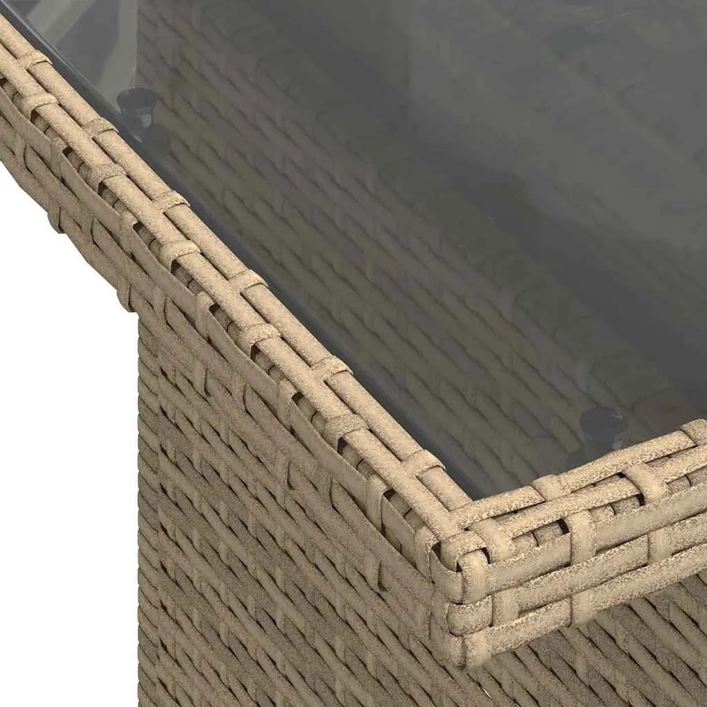 Kerti Kanapé Szett 6 pcs Bézs 100 x 55 x 73 cm Poli rattan