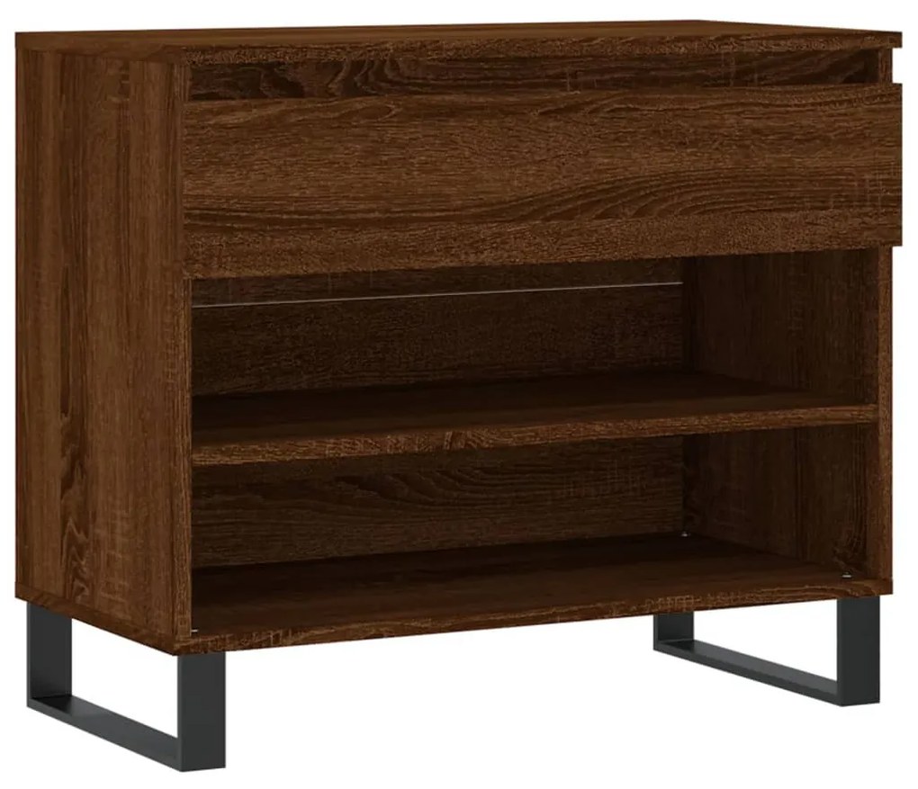 vidaXL barna tölgy színű szerelt fa cipősszekrény 70x36x60 cm