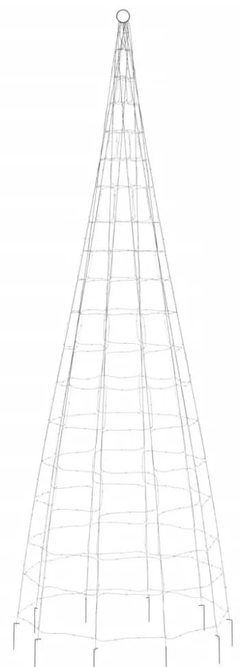 hideg fehér LED karácsonyfa zászlórúdra 550 LED 300 cm