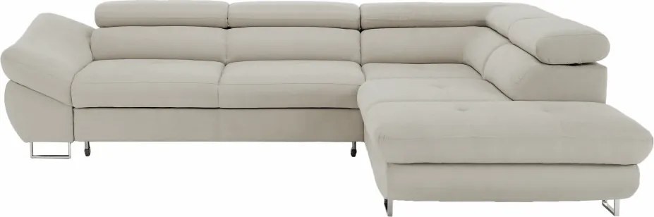 Sarokülőgarnitúra, szürke-bézs taupe, jobbos, FABIA