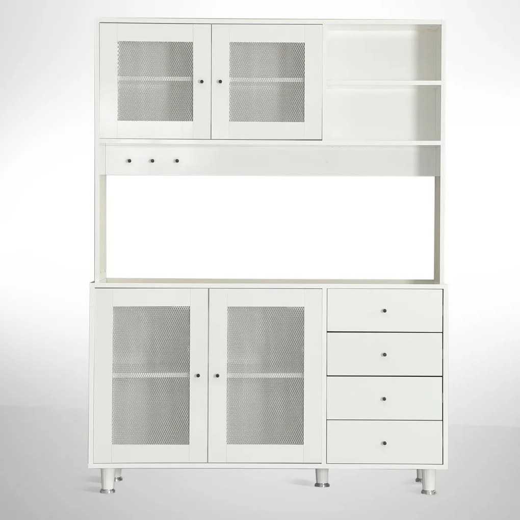 Grano konyhaszekrény, fehér, 140 cm