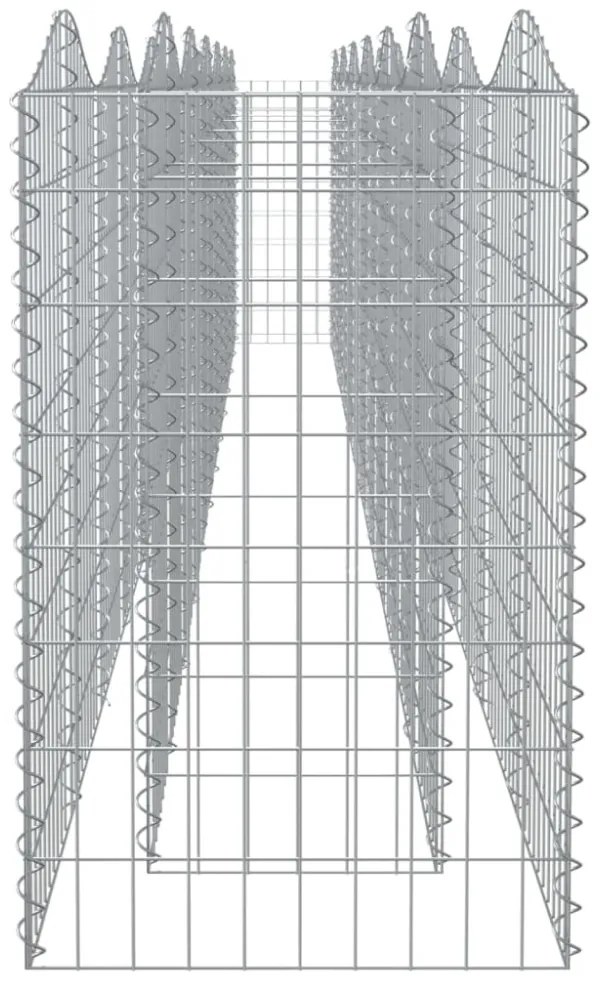 íves horganyzott vas gabion magaságyás 600 x 50 x 100 cm
