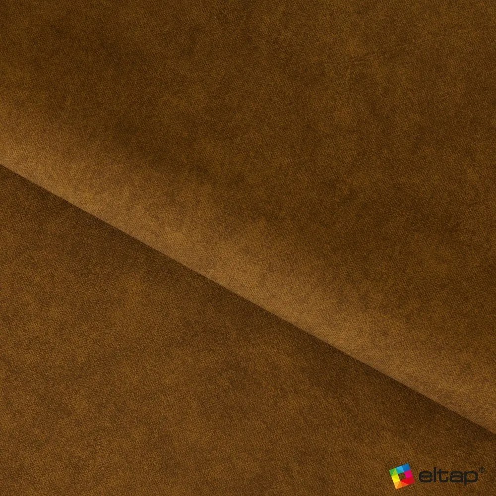 Okkersárga kárpitozott ágyneműtartós franciaágy ágyráccsal 160x200 cm Plissa – ELTAP