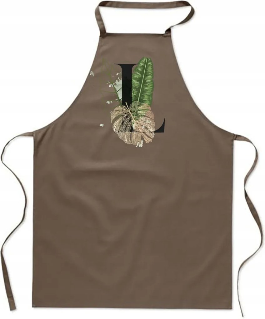 Konyhai Kötény Bézs L Betűvel Lara Laura Leosia Leszek FA_382_b