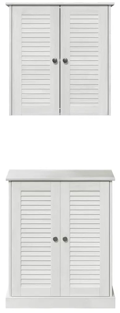 Fürdőszoba bútor szett polcokkal 2 pcs Barna 67.5 x 34 x 80 cm