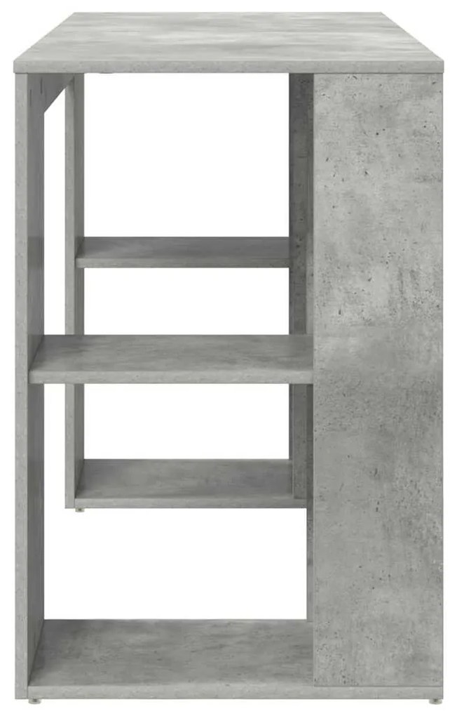 Íróasztal tárolóval Beton szürke 130 x 50.5 x 75 cm Faanyag
