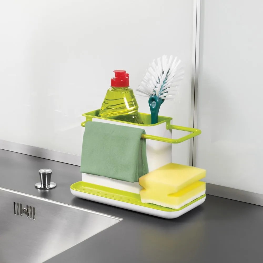Caddy Sink Tidy zöld-fehér mosogatóeszköz-tartó állvány - Joseph Joseph