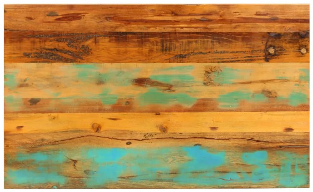 Újrahasznosított tömör fa dohányzóasztal 100 x 60 x 35 cm