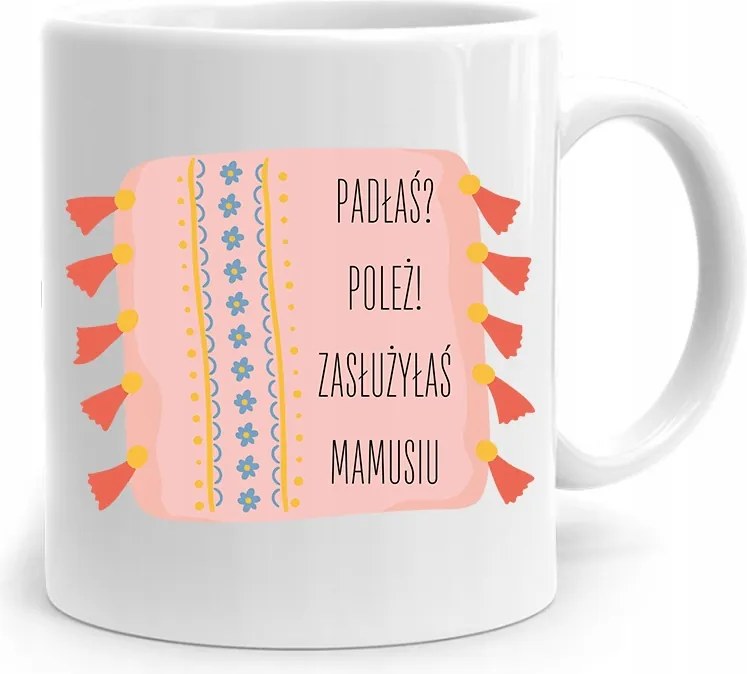 Szülinapi Ajándék Bögre Anyukáknak Elesettél? Feküdj Le! fényképes nyomattal