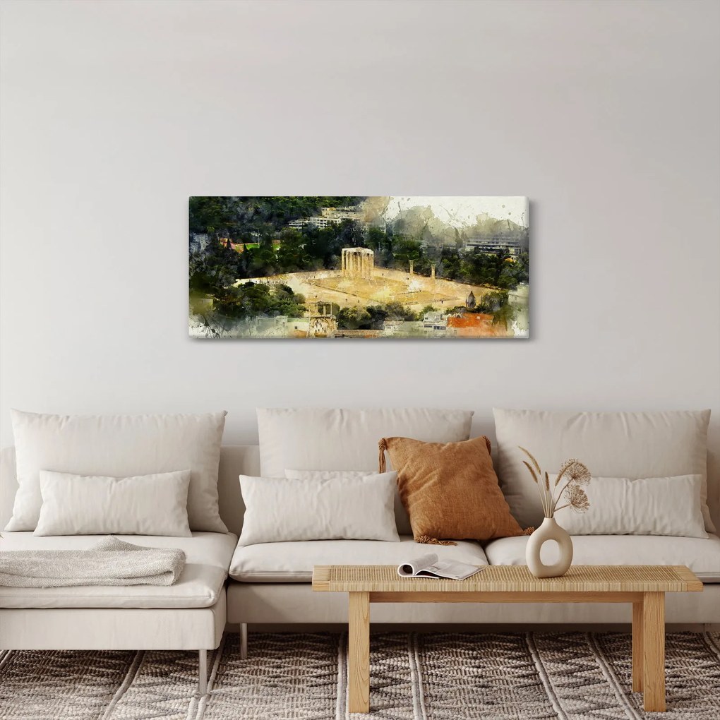 Kép - Zeusz temploma, Athén, Görögország (120x50 cm)