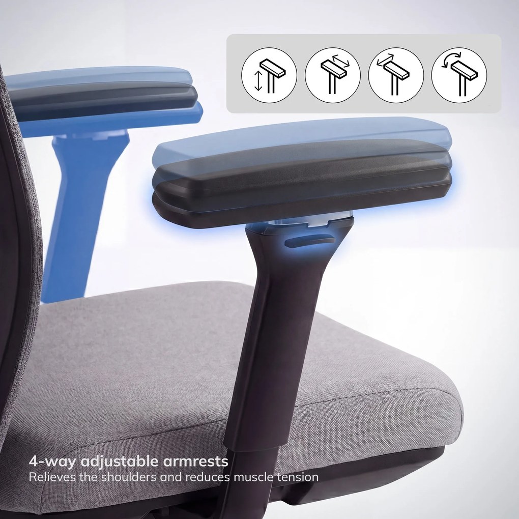 Ergonomikus irodai szék szürke hálós VECTOR