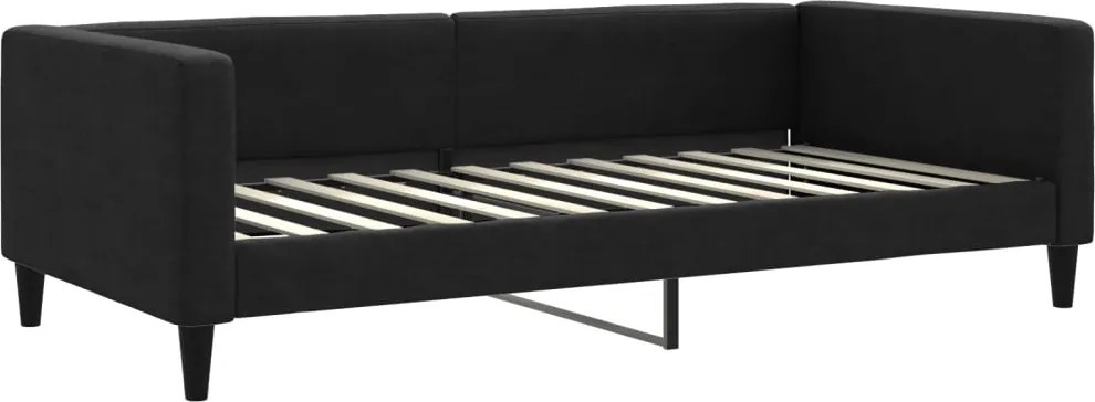 vidaXL fekete szövet kanapéágy 100 x 200 cm