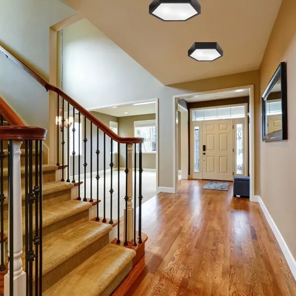 Mennyezeti lámpa HEX 2xE27/60W/230V átm. 43 cm fenyő wenge