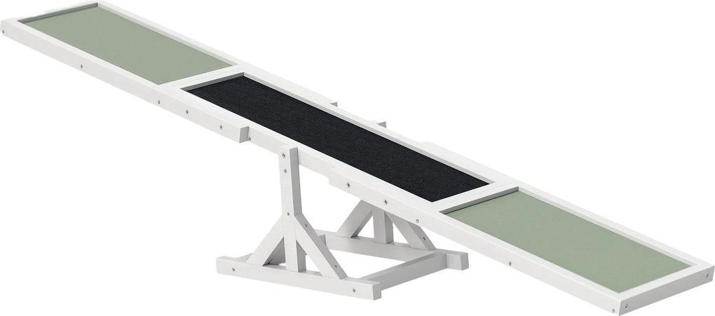 PawHut Kutya Agilitás Készségfokozó, Fa Kutya Agilitás Rampa, Csúszásmentes Kutya Agilitás Kiegyensúlyozó Rampa 30 kg alatti Kutya számára, Időjárásál